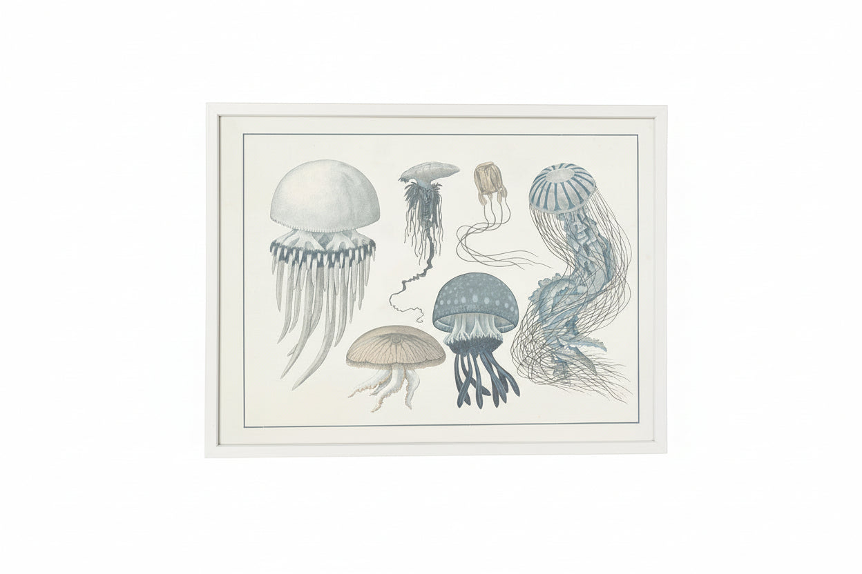 Vintage Colored Jellyfish Engraving Reproduction – The Spotted Whale
