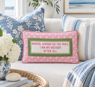 Mirror Mirror Needlepoint Pillow
