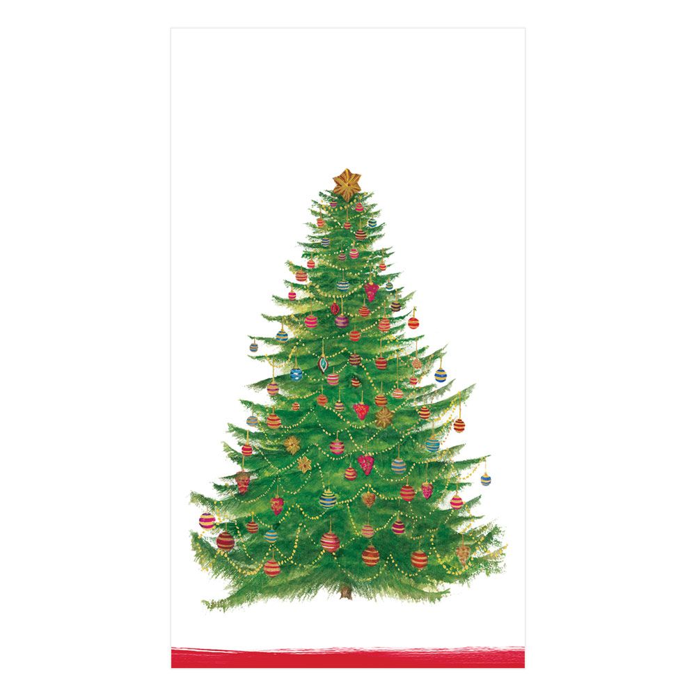 Guest Napkin Glittering Tree White ***