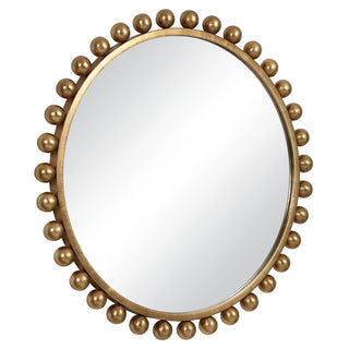 Cyra Wood Round Mirror
