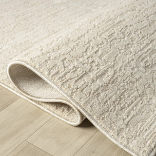 Modern Beige Transitional Abstract Power Loomed Rug
