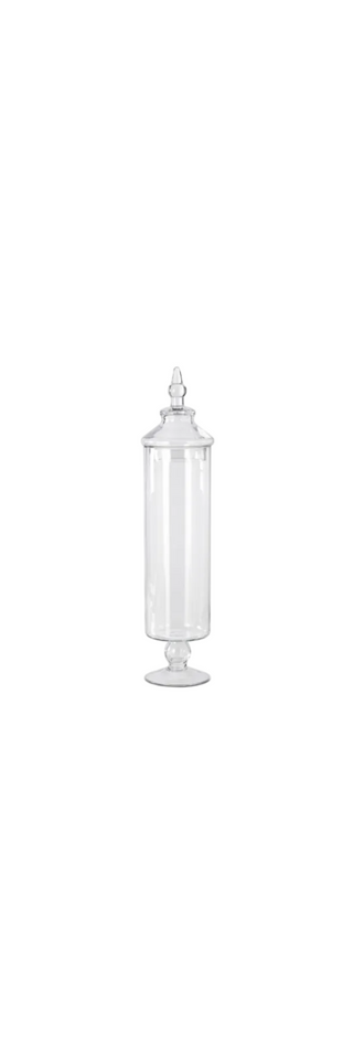 Clear Glass Cylinder Apothecary Jar
