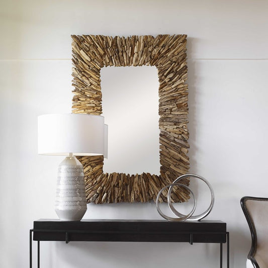 TEAK BRANCH MIRROR