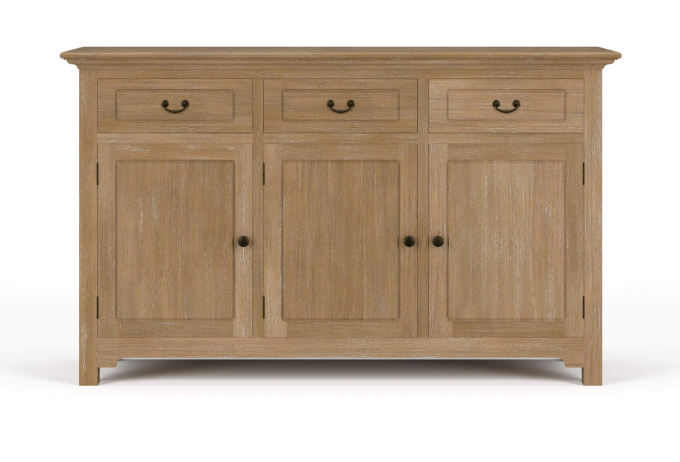 Sideboard with 3 Doors Aries Collection Straw Wash (STW)