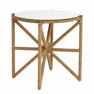 Nigel Mindi Wood Round Frame Side Table
