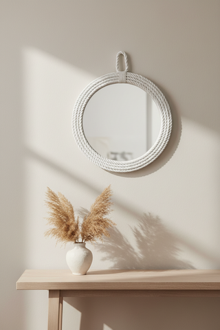 Aspen Round Mirror White
