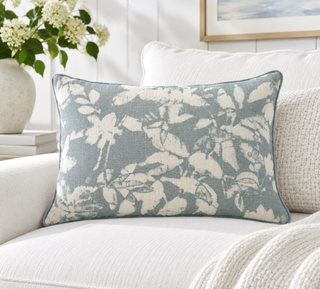 Helen Decorative Pillow   Pewter Blue   16" x 24"
