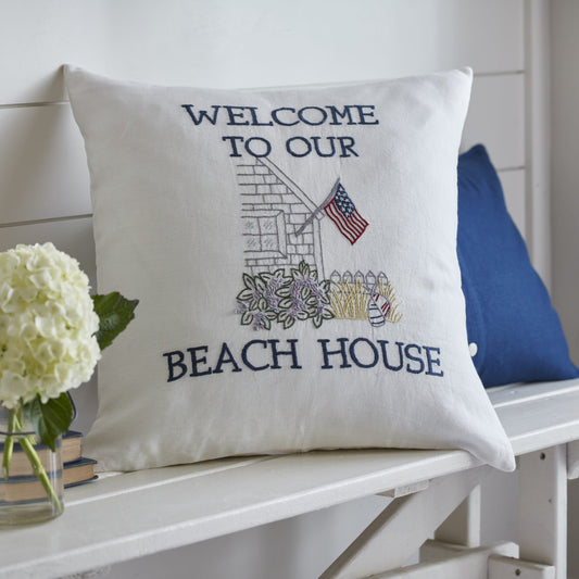 Welcome To Our Beach House Pillow 21x21