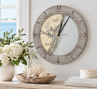Barnegat Light to Atlantic City, NJ Tide & Time Clock   16.50" Diameter
