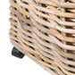 Mona Round Rattan Storage Baskets with Wheels Large