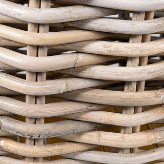 Mona Round Rattan Storage Baskets with Wheels Large
