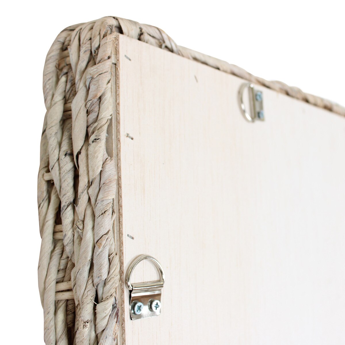 Avalone Leaning Abaca Mirror, 79"H, White Wash