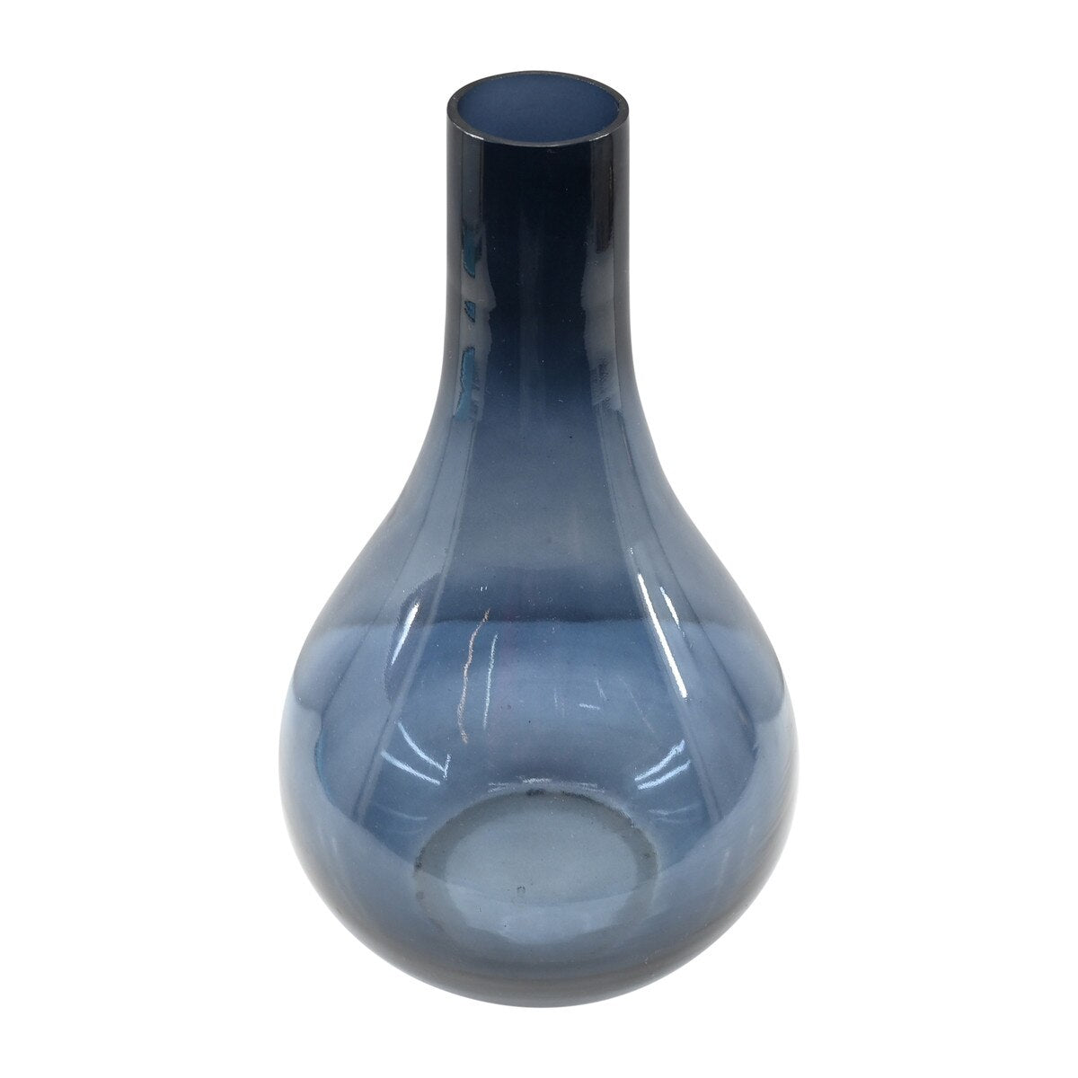 Indigo Road by Egypt Sherrod Mira Glass 10" Long Neck Vase, Deep Blue