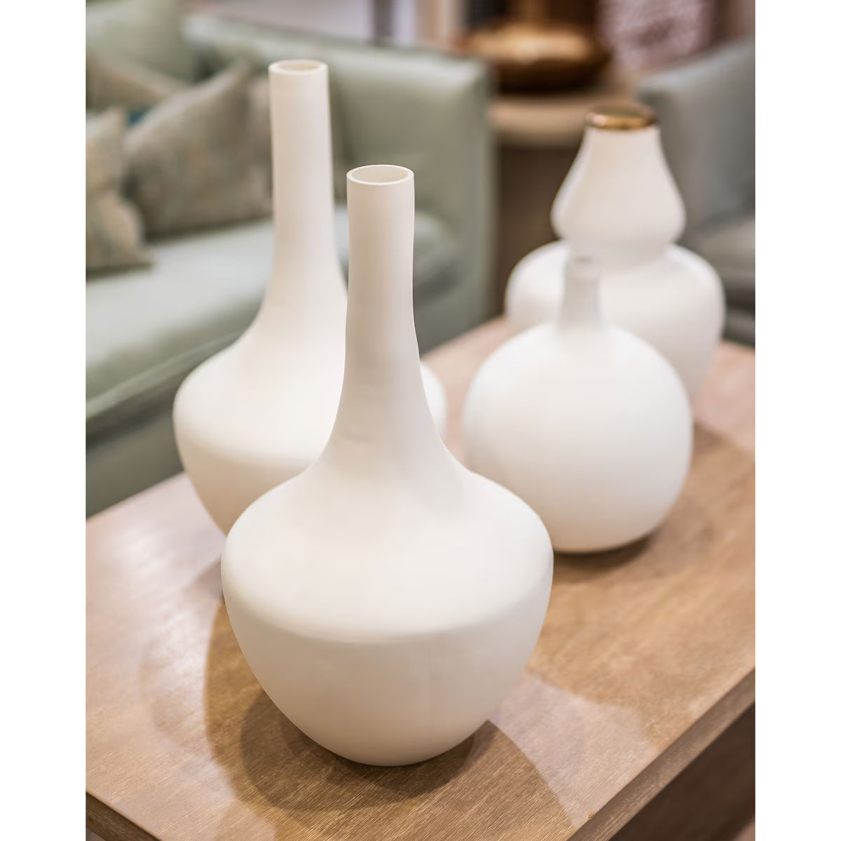 Avita 20" Glass Vase, Matte White