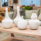 Avita 20" Glass Vase, Matte White