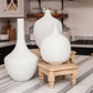 Athea 12.5" Glass Vase, Matte White