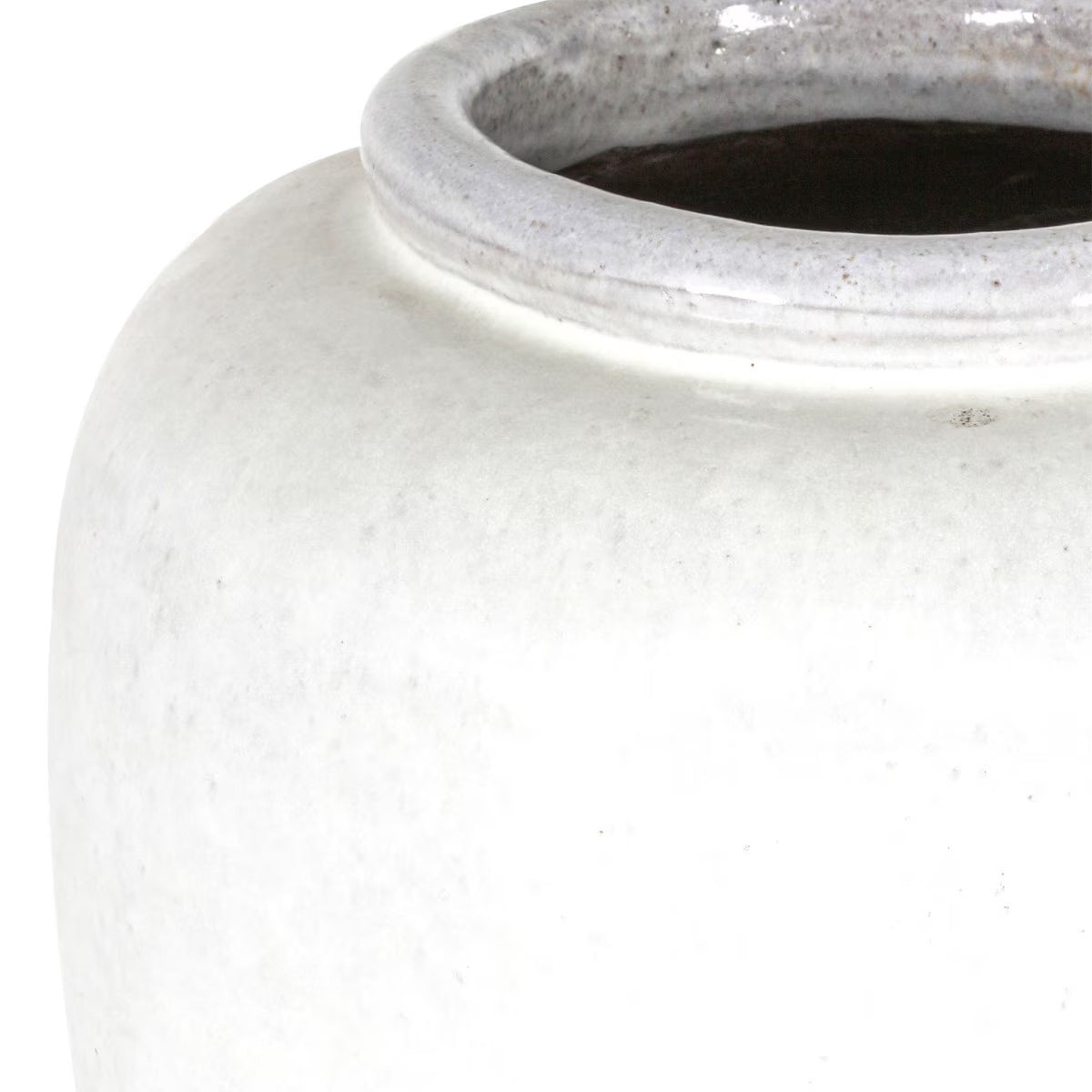 Thea Stoneware Vase, Large, White