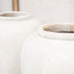 Thea Stoneware Vase, Large, White