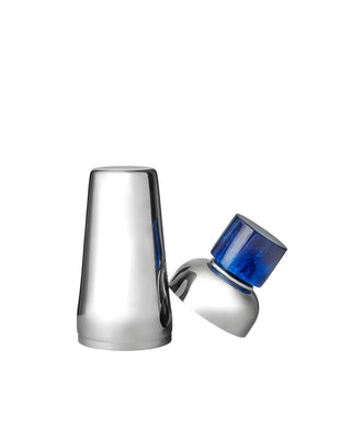 Azure Blue Resin & Stainless Steel Cocktail Shaker
