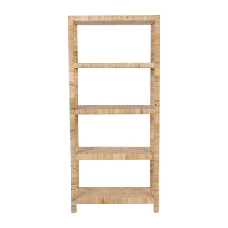 Palma Rattan Wrapped Bookshelf, Antique Natural
