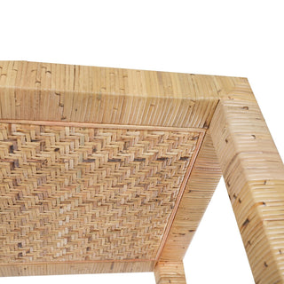 Palma Rattan Wrapped Bookshelf, Antique Natural
