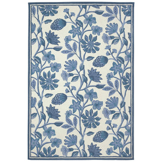 Floral Vine Blue Rug 24" x 36"
