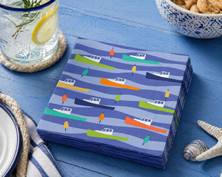 Paper Cocktail Napkin 20 Ct Lobster Boats

