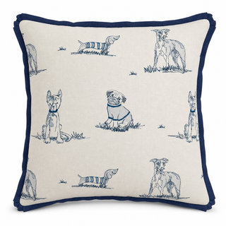 Dog Days Embroidered Porcelain   22"
