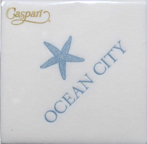 Cocktail Ocean City Starfish White Napkin