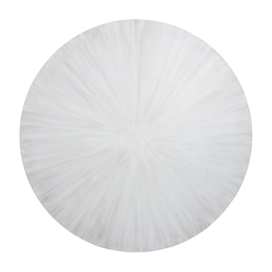 Zane 48" Round Dining Table, White Wash