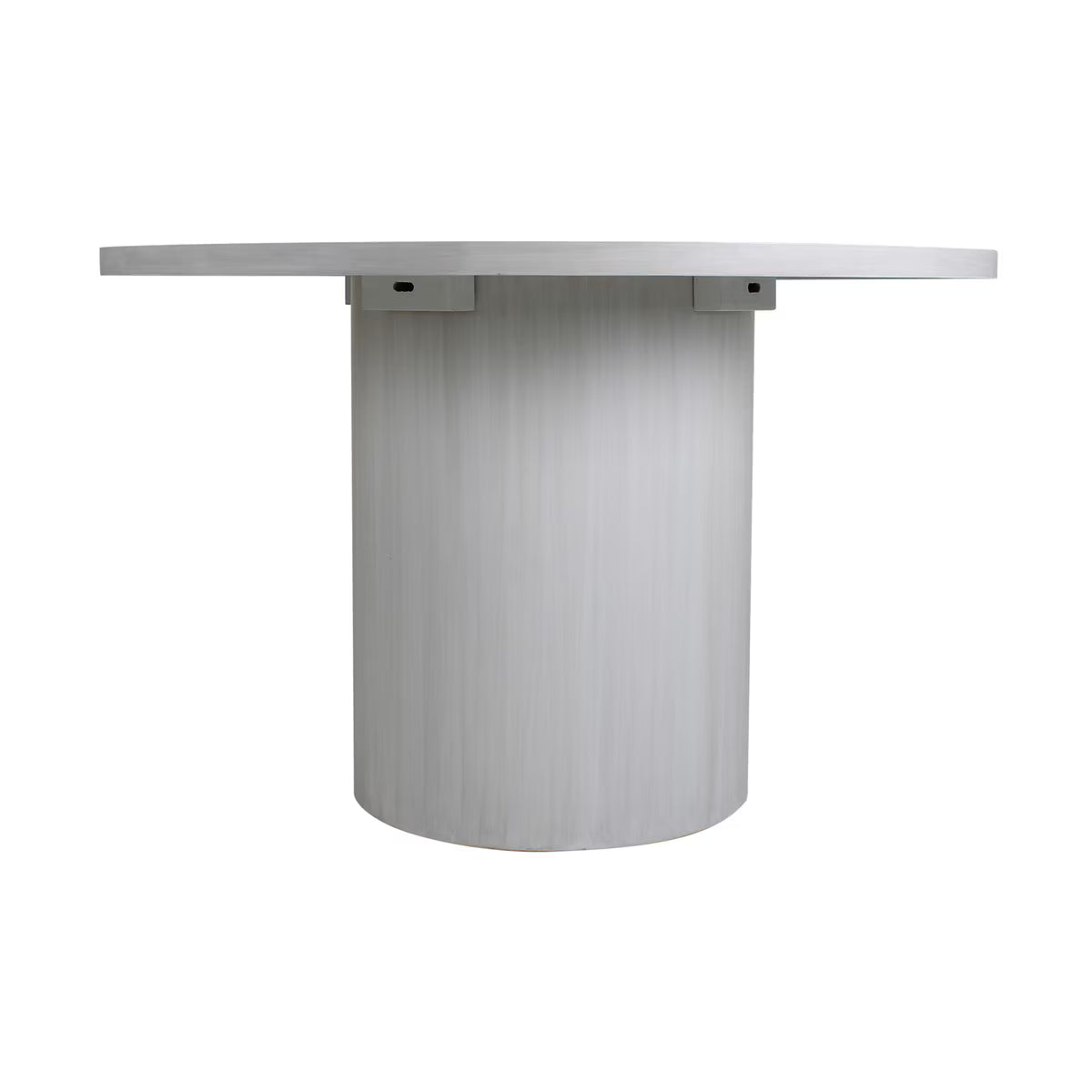 Zane 48" Round Dining Table, White Wash