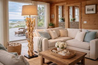 Sculpted Natural Vine Floor Lamp
