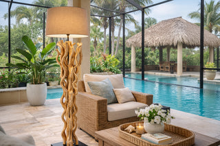 Sculpted Natural Vine Floor Lamp
