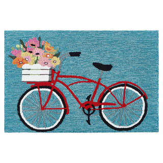Bike Ride Blue Rug 24" x 36"
