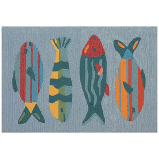 24" x 36" Fishes Aqua Rug
