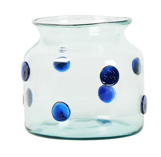 Seashell Sealed Flower Vase, Blue