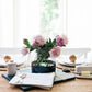 Navy Colorblock Flower Vase