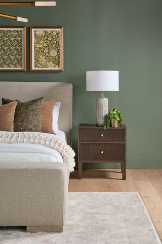 Highland Open Shelf 2 Drawer Nightstand
