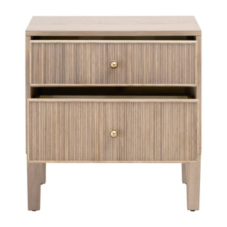 Highland Open Shelf 2 Drawer Nightstand
