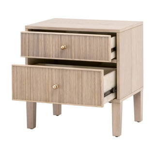 Highland Open Shelf 2 Drawer Nightstand
