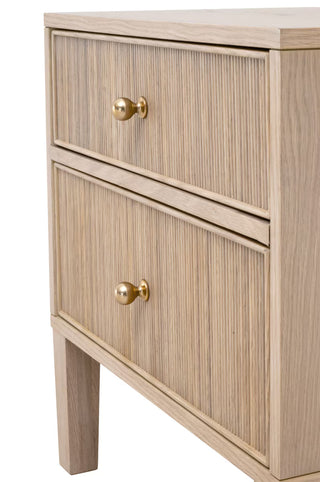 Highland Open Shelf 2 Drawer Nightstand
