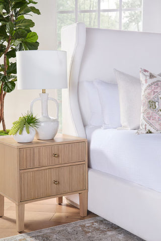 Highland Open Shelf 2 Drawer Nightstand
