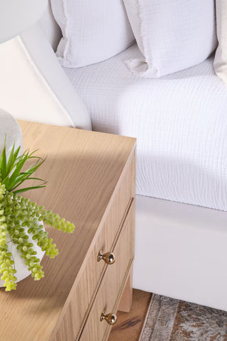 Highland Open Shelf 2 Drawer Nightstand
