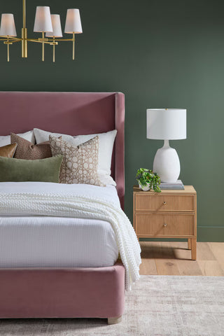 Highland Open Shelf 2 Drawer Nightstand
