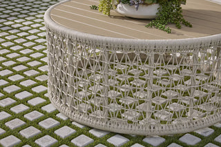 Knit Outdoor Round Coffee Table
