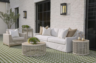 Knit Outdoor Round Coffee Table
