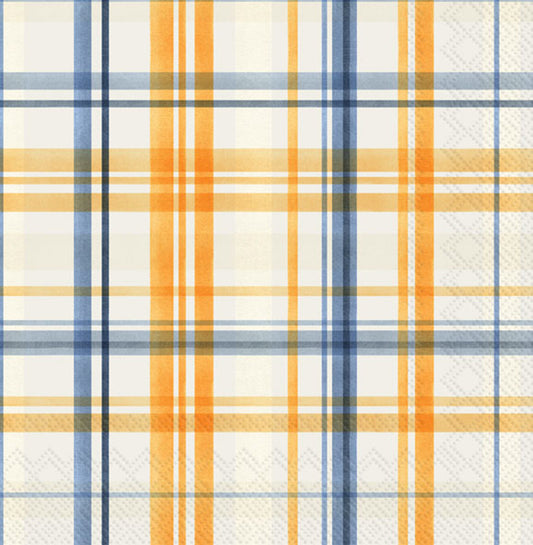 Pumpkin Plaid Lunch Napkin