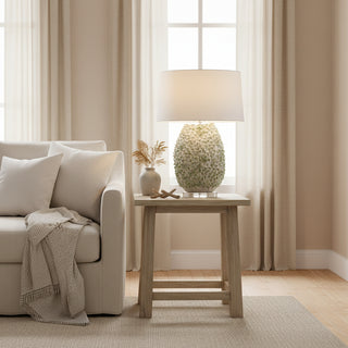 White with Green Coral Lamp
