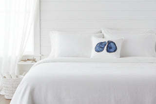 Square 20" x 20" Pillow   White   Oyster (SQP OYS NA 01)
