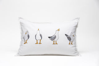 Lumbar 16" x 24" Pillow   White   Seagull (LMP GUL NA 01)
